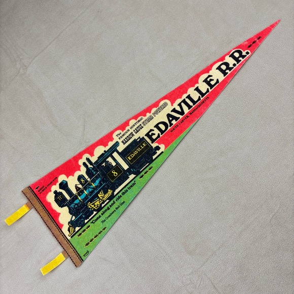 Vintage‎ Collectible Edaville Railroad Pennant Souvenir South Carver MA 25.5 in - Picture 2 of 9